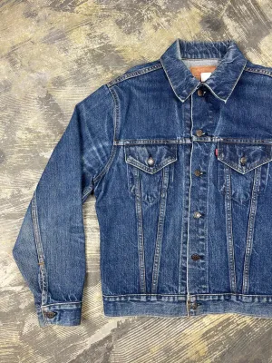 Vintage Levi 2-Pocket USA Indigo Denim Trucker Jacket (JYJ-146)