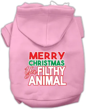 Ya Filthy Animal Screen Print Pet Hoodie Light Pink Lg (14)